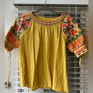 Short sleeve embroidered top from THML